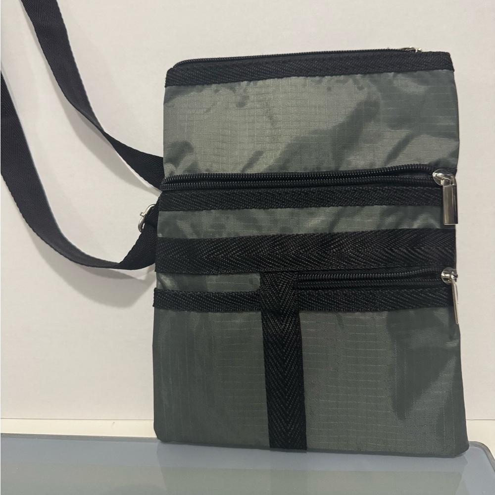Stylish Black and Gray/Green Women's Crossbody Bag
